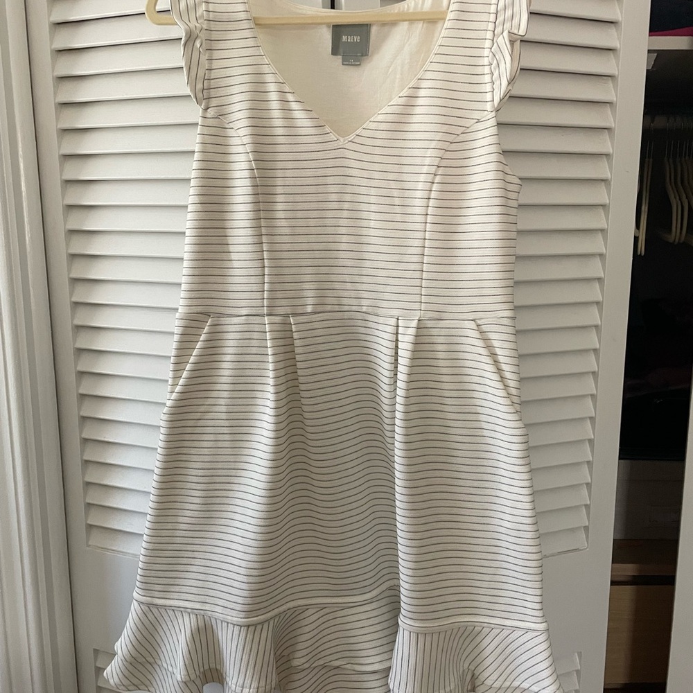 White Striped Dress